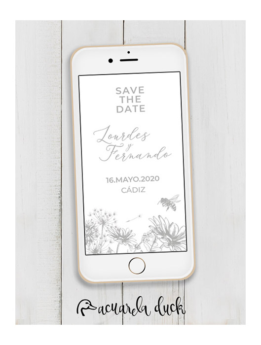 Save the Date "Abeja"