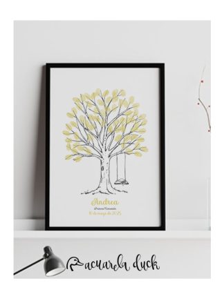 Árbol de Huellas Columpio - Amarillo