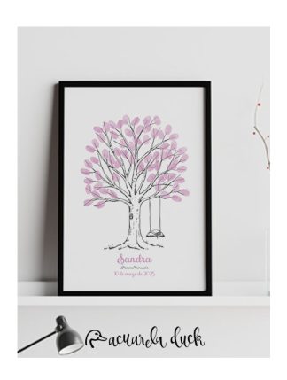 Árbol de Huellas Columpio - Rosa